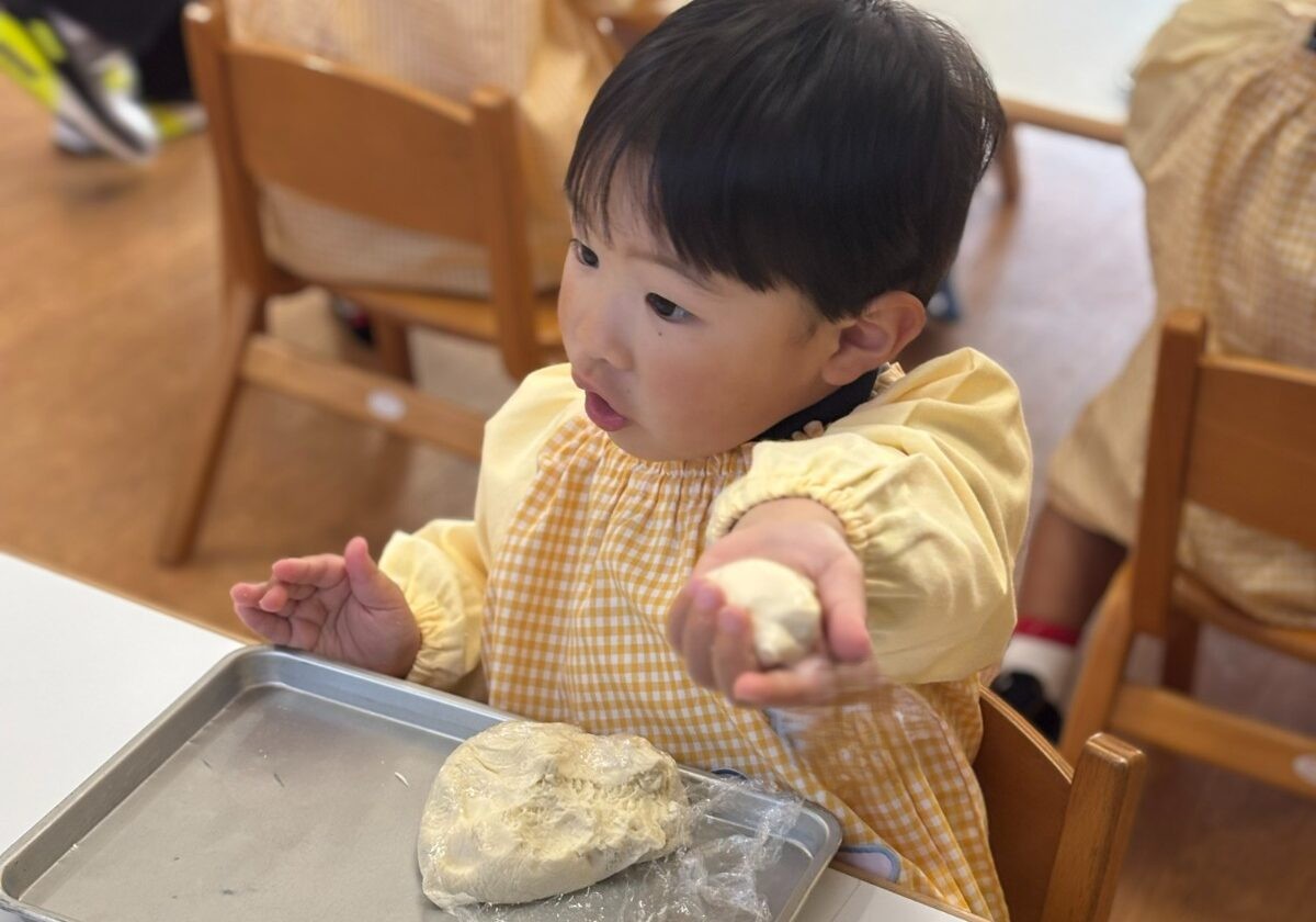 ひよこ組　小麦粉粘土あそび